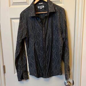 22- Dark gray and balck Button-Up Shirt